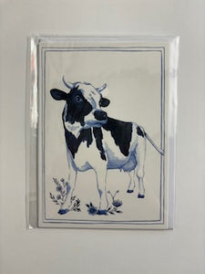 Greeting Card Friesian Cow