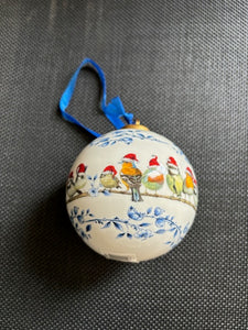 Christmas Bauble Bird with Hat