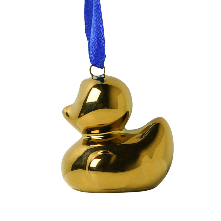 Christmas Ornament Gold Duck