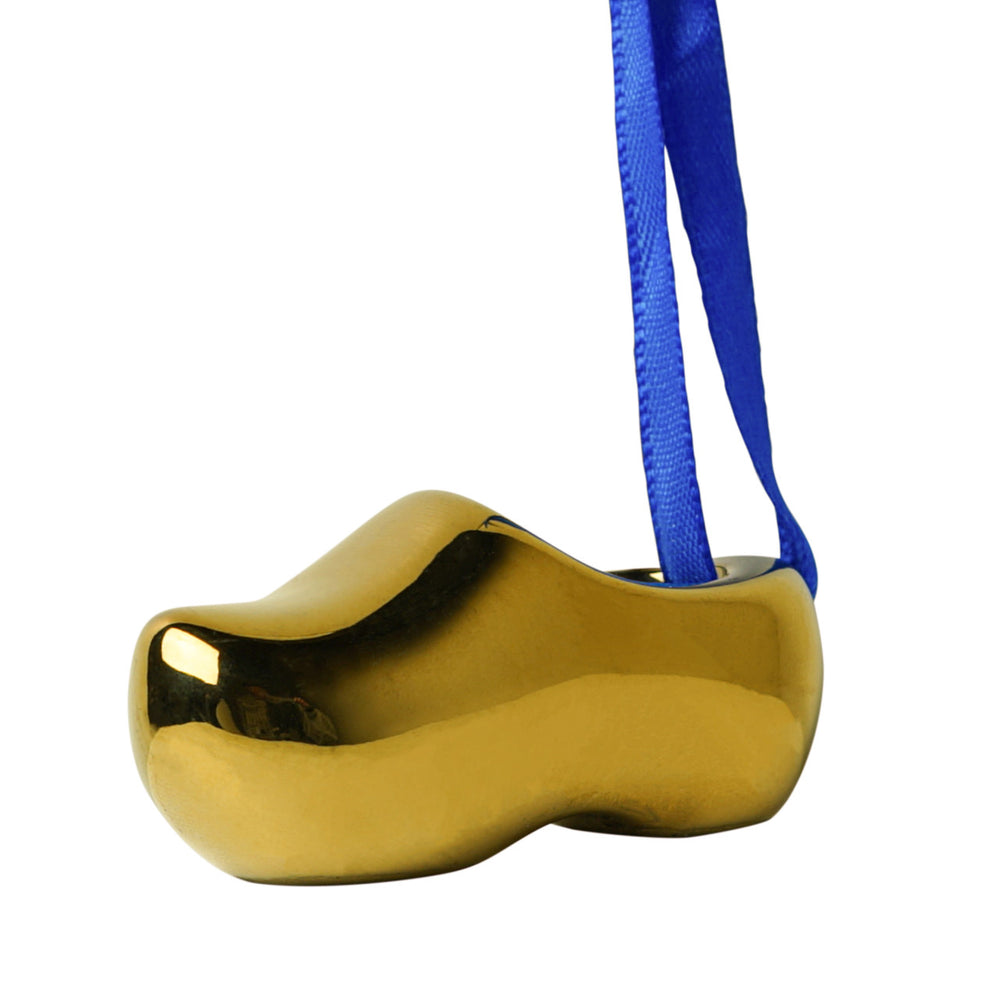 Christmas Ornament Gold Clogs